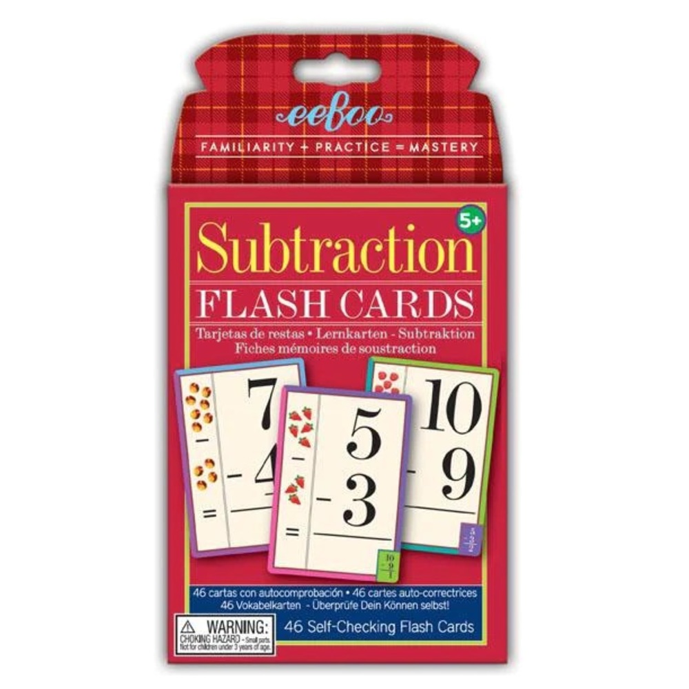 EEBOO Subtraction Flash Cards